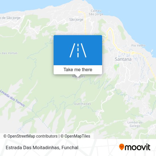Estrada Das Moitadinhas mapa