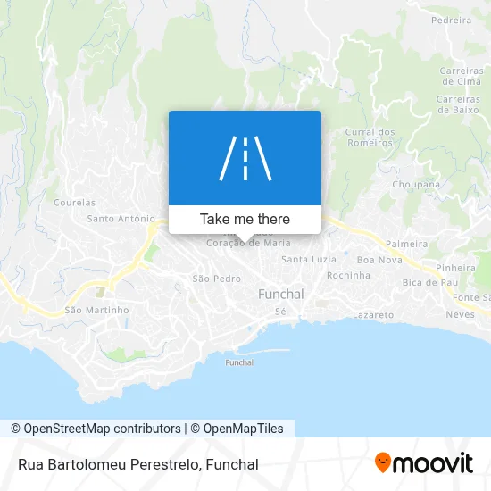 Rua Bartolomeu Perestrelo map