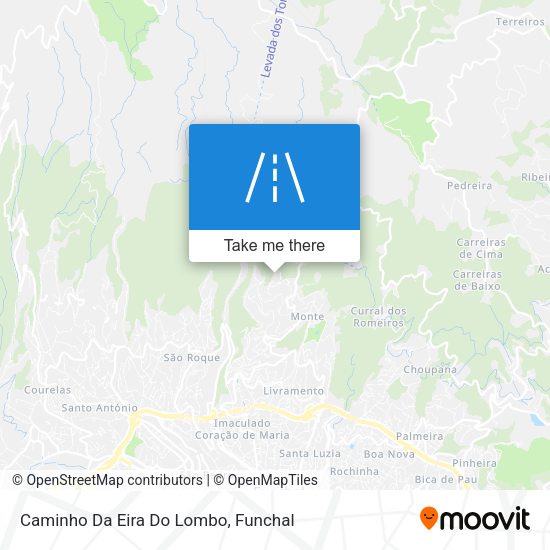 Caminho Da Eira Do Lombo mapa