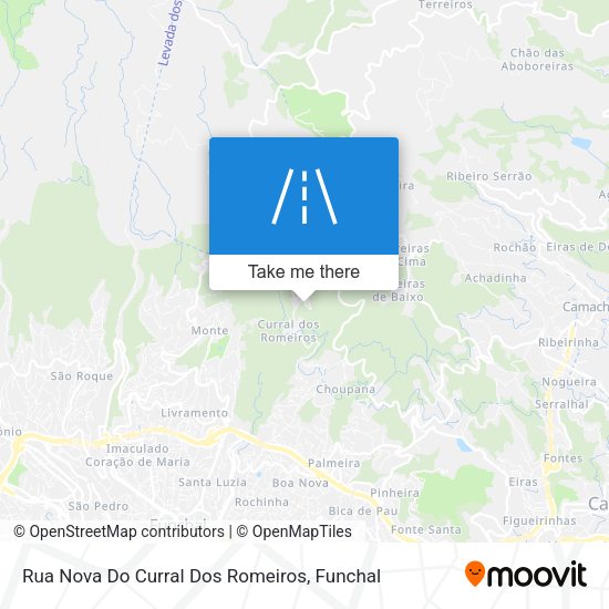 Rua Nova Do Curral Dos Romeiros mapa