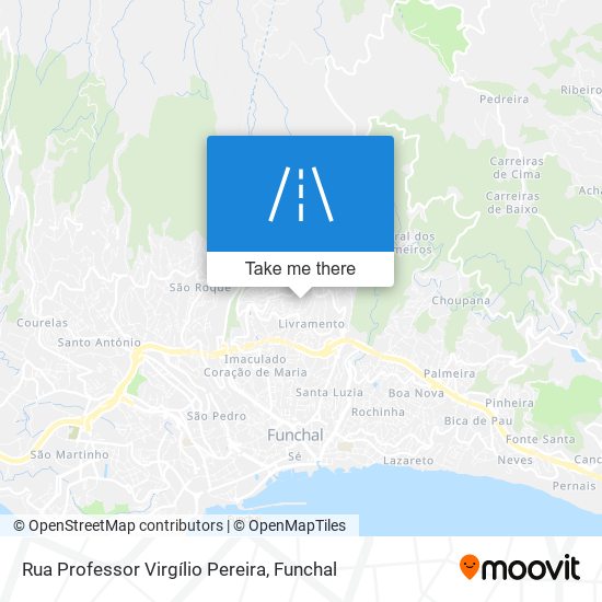 Rua Professor Virgílio Pereira mapa