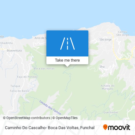 Caminho Do Cascalho- Boca Das Voltas map