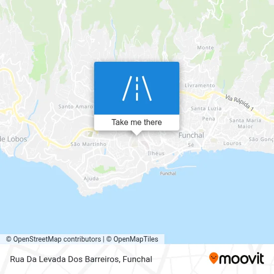 Rua Da Levada Dos Barreiros map