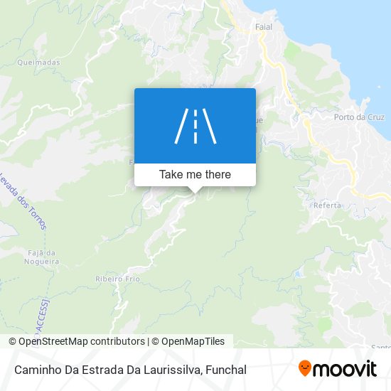 Caminho Da Estrada Da Laurissilva mapa