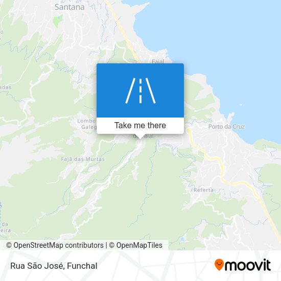 Rua São José mapa