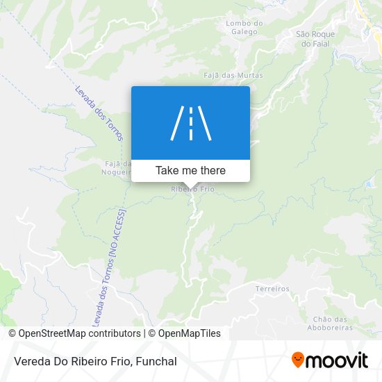 Vereda Do Ribeiro Frio mapa
