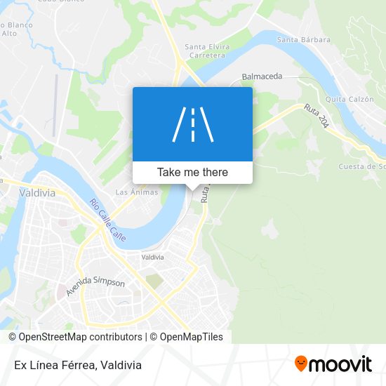 Ex Línea Férrea map
