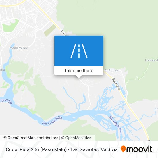 Mapa de Cruce Ruta 206 (Paso Malo) - Las Gaviotas