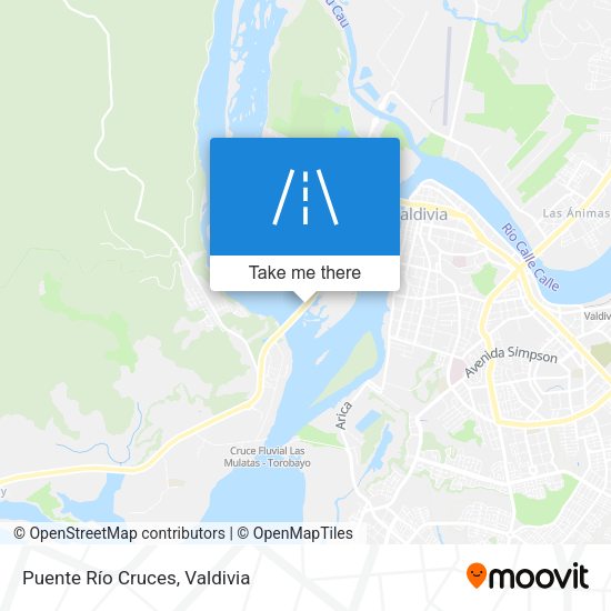 Puente Río Cruces map