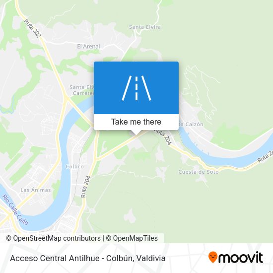 Acceso Central Antilhue - Colbún map