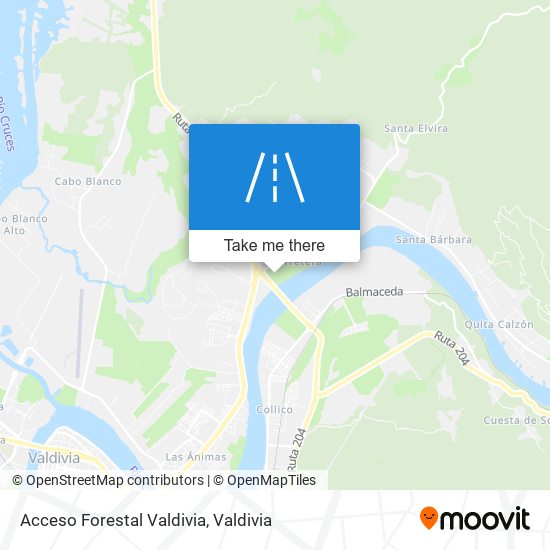 Acceso Forestal Valdivia map