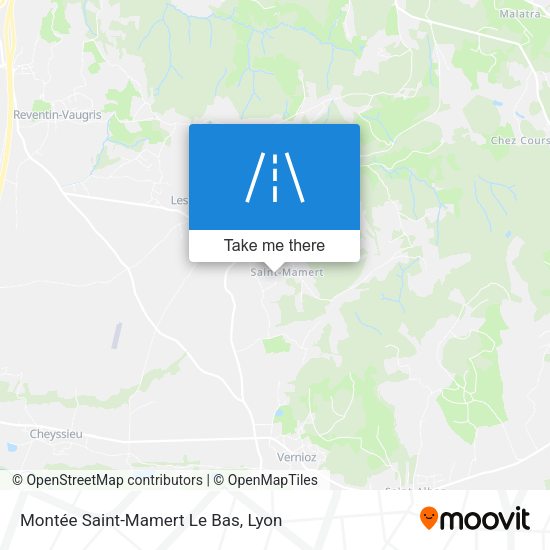 Montée Saint-Mamert Le Bas map