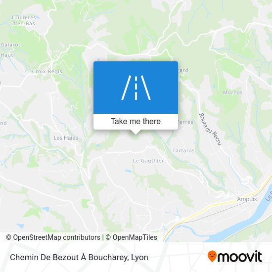 Chemin De Bezout À Boucharey map