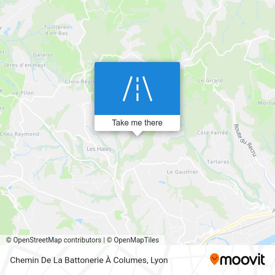 Chemin De La Battonerie À Columes map