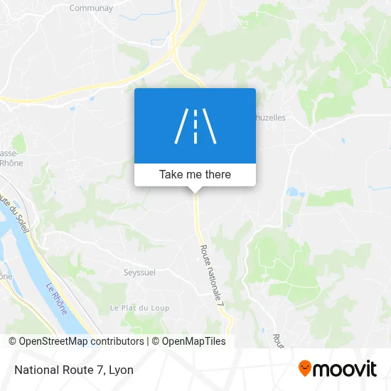 Route Nationale 7 map