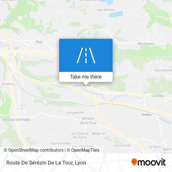 Route De Sérézin De La Tour map