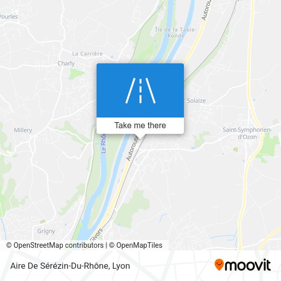 Aire De Sérézin-Du-Rhône map