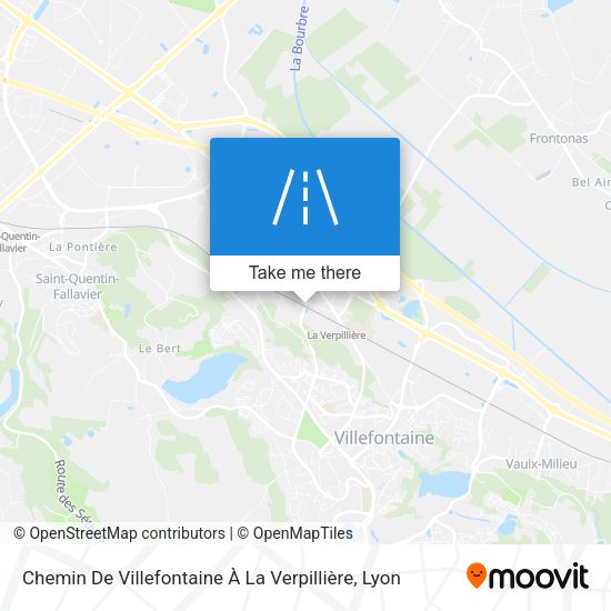 Chemin De Villefontaine À La Verpillière map