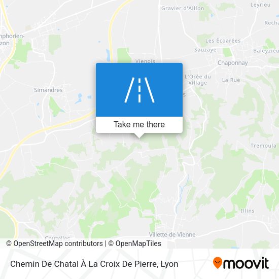 Chemin De Chatal À La Croix De Pierre map