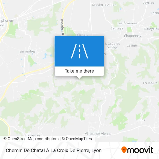 Chemin De Chatal À La Croix De Pierre map