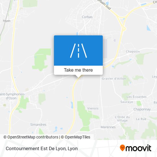 Contournement Est De Lyon map