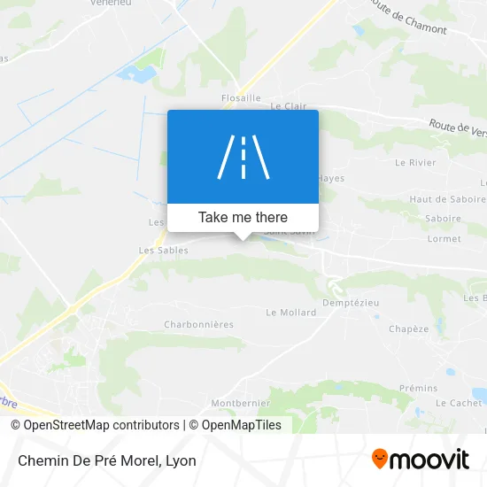 Chemin De Pré Morel map