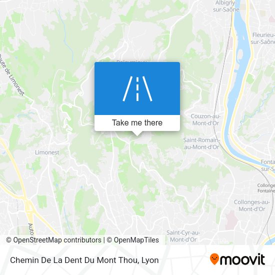 Chemin De La Dent Du Mont Thou map