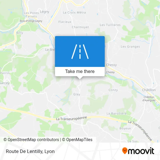 Route De Lentilly map