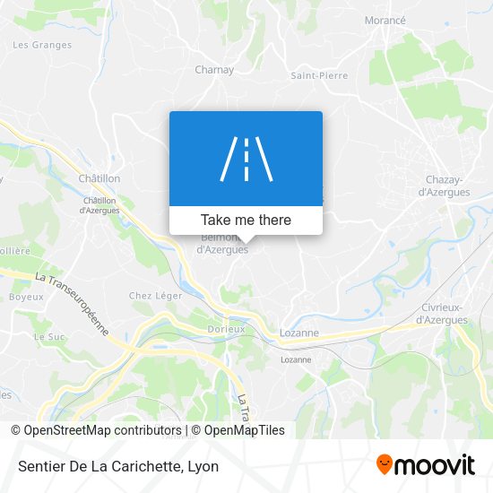 Sentier De La Carichette map