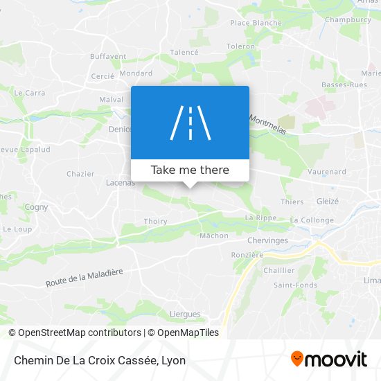 Chemin De La Croix Cassée map