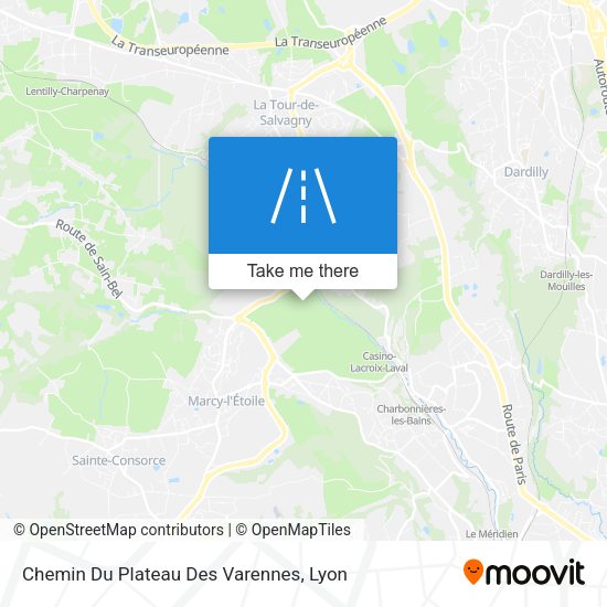 Chemin Du Plateau Des Varennes map