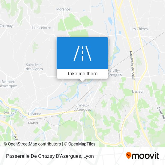 Passerelle De Chazay D'Azergues map