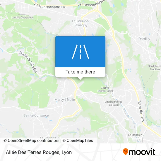 Mapa Allée Des Terres Rouges