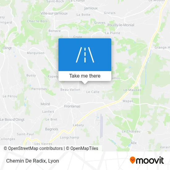 Chemin De Radix map