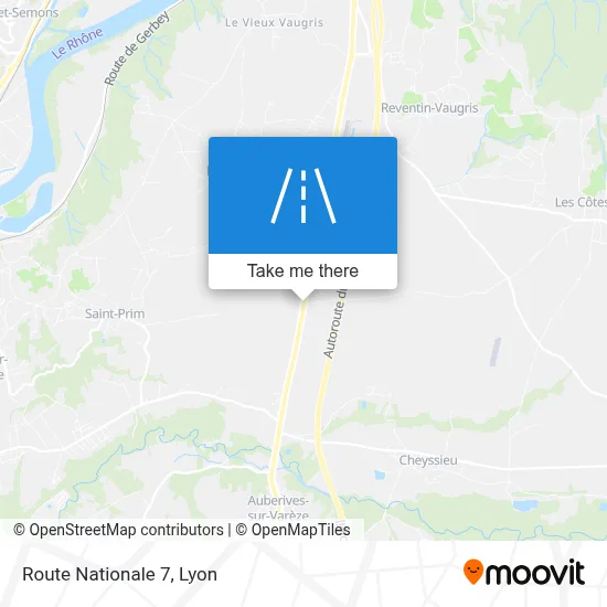 Route Nationale 7 map