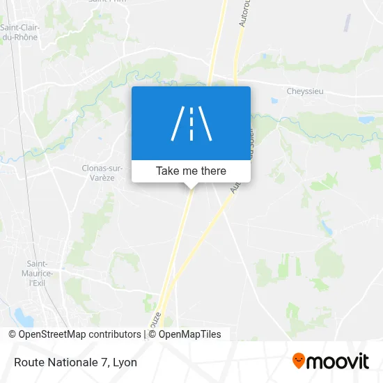 Route Nationale 7 map