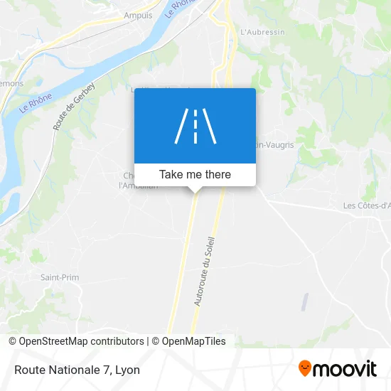 Route Nationale 7 map