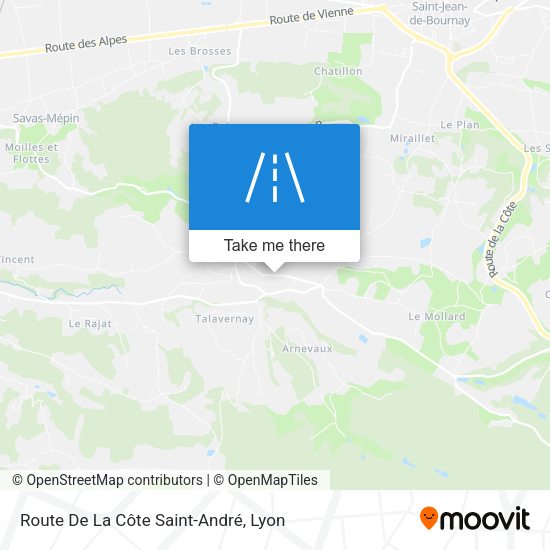 Route De La Côte Saint-André map