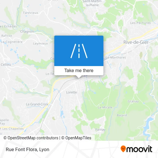 Rue Font Flora map