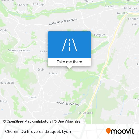 Chemin De Bruyères Jacquet map