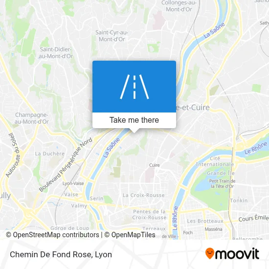 Chemin De Fond Rose map
