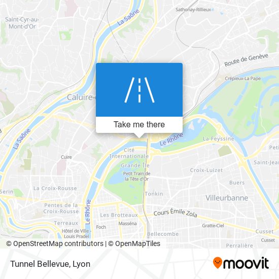 Tunnel Bellevue map