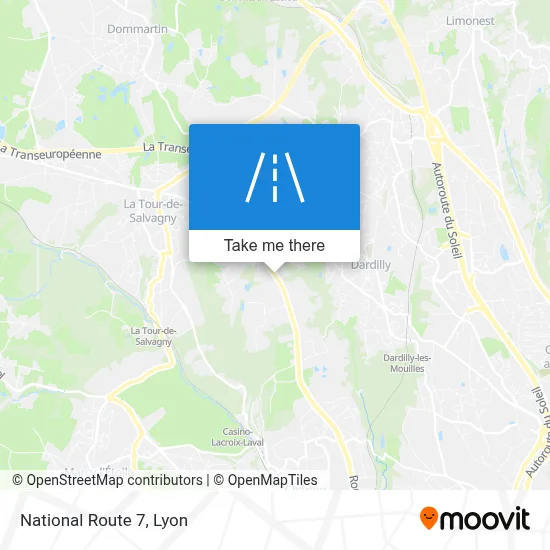 Route Nationale 7 map