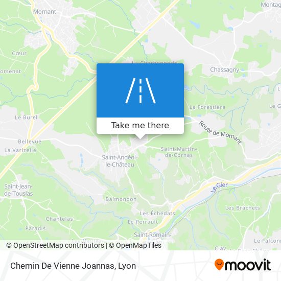 Chemin De Vienne Joannas map