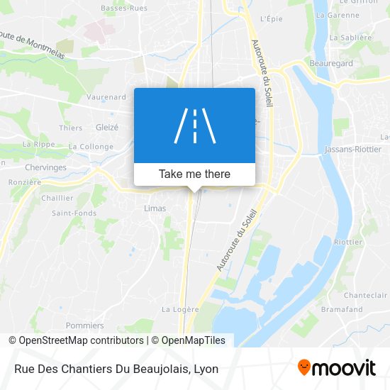 Rue Des Chantiers Du Beaujolais map
