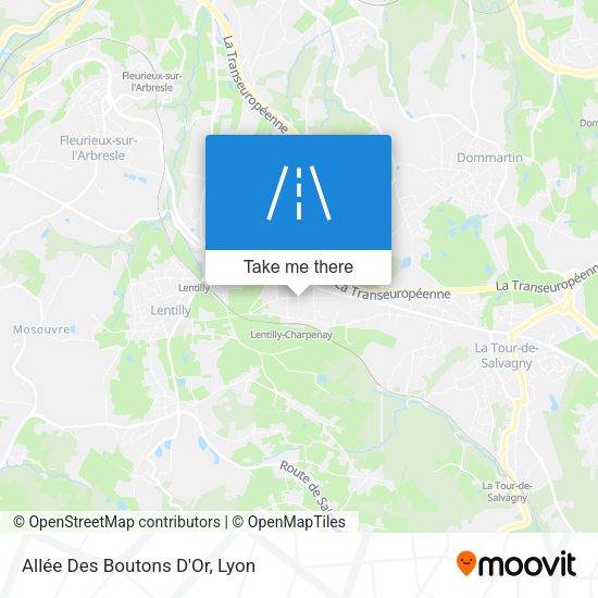 Allée Des Boutons D'Or map