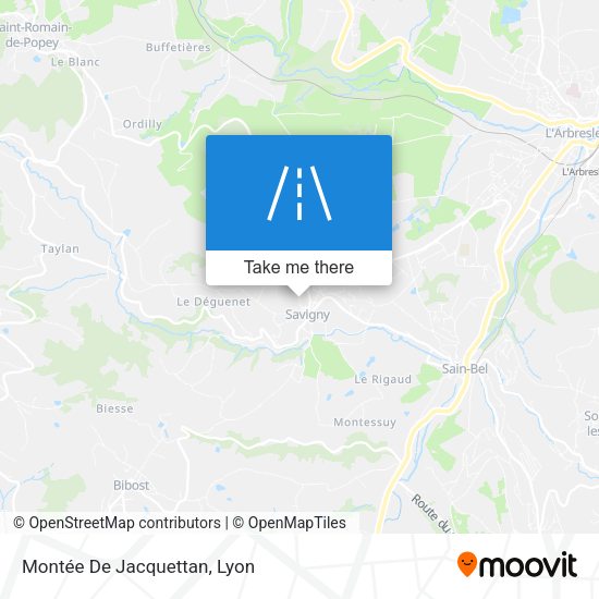 Montée De Jacquettan map