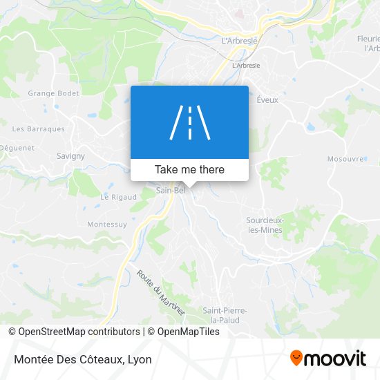 Montée Des Côteaux map
