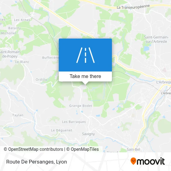 Route De Persanges map