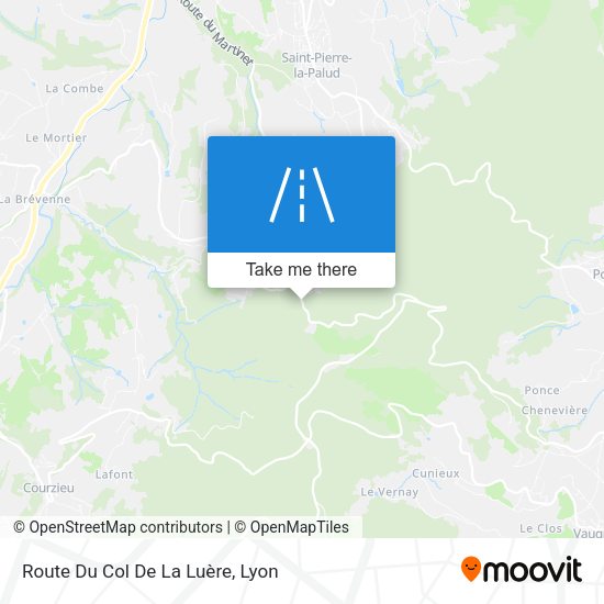 Route Du Col De La Luère map